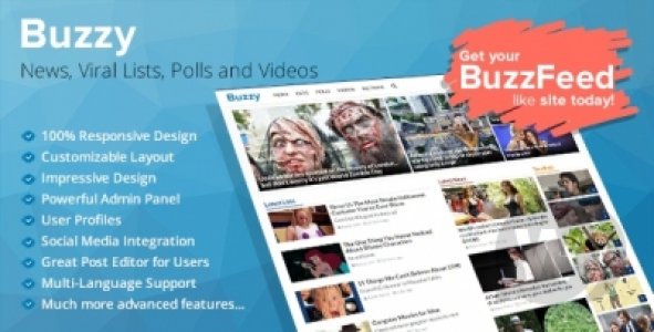 Buzzy - News, Viral Lists, Polls and Videos Script