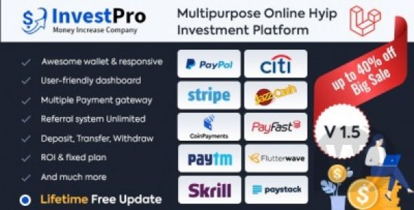 InvestPro - Wallet & Banking Online Hyip Investment Platform