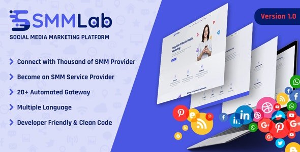 SMMLab - Social Media Marketing SMM Platform Script