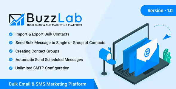 BuzzLab – Bulk Email And SMS Marketing Platform Script