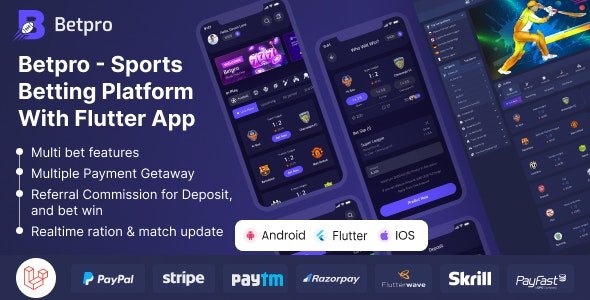 Betpro – Sports Betting Platform Laravel Script