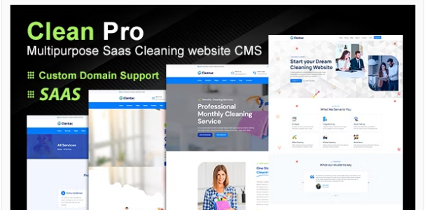 CleanPro - Multipurpose Cleaning Service SAAS Script