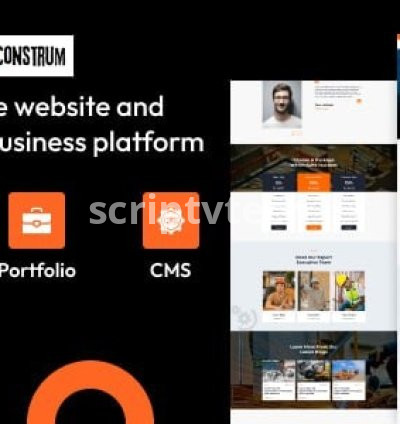 Construm - A multi purpose website and construction business Script
