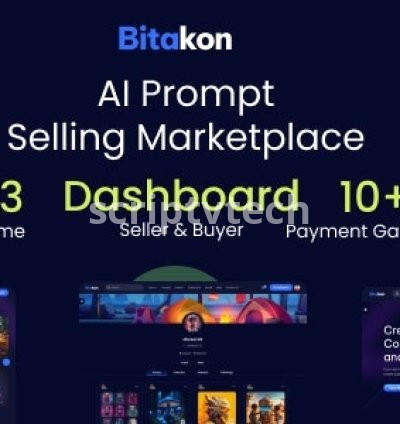 Bitakon - AI Prompt Buy Selling Marketplace (Multi Seller) script