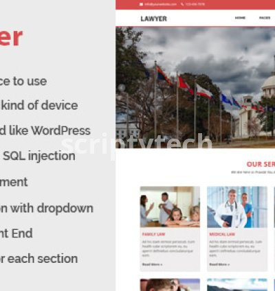 Lawyer - Law and Attorney Website CMS Script
