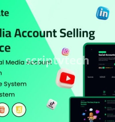 SocialMate - Social Media Account Selling Marketplace Script