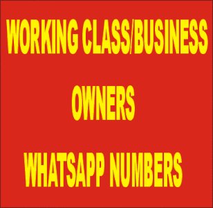 Working Class/business Owners Whatsapp numbers