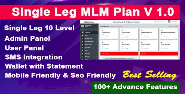 Single Leg Plan Pro MLM SYSTEM