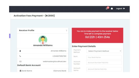 Ponzi - Peer 2 Peer % ROI Recommitment and Activation System script