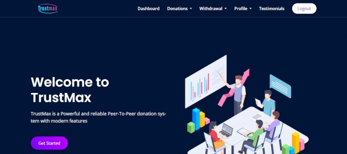 TrustMax - Powerful P2P Donation System Script