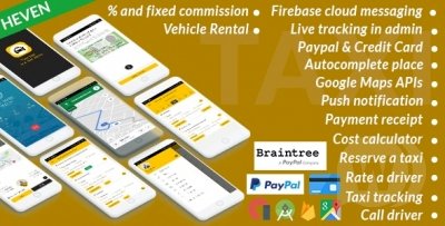 Uber App - Taxi Cab - On Demand Taxi | Complete solution